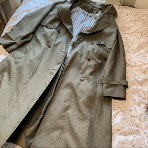 Vintage Womens Trench Coat in Khaki